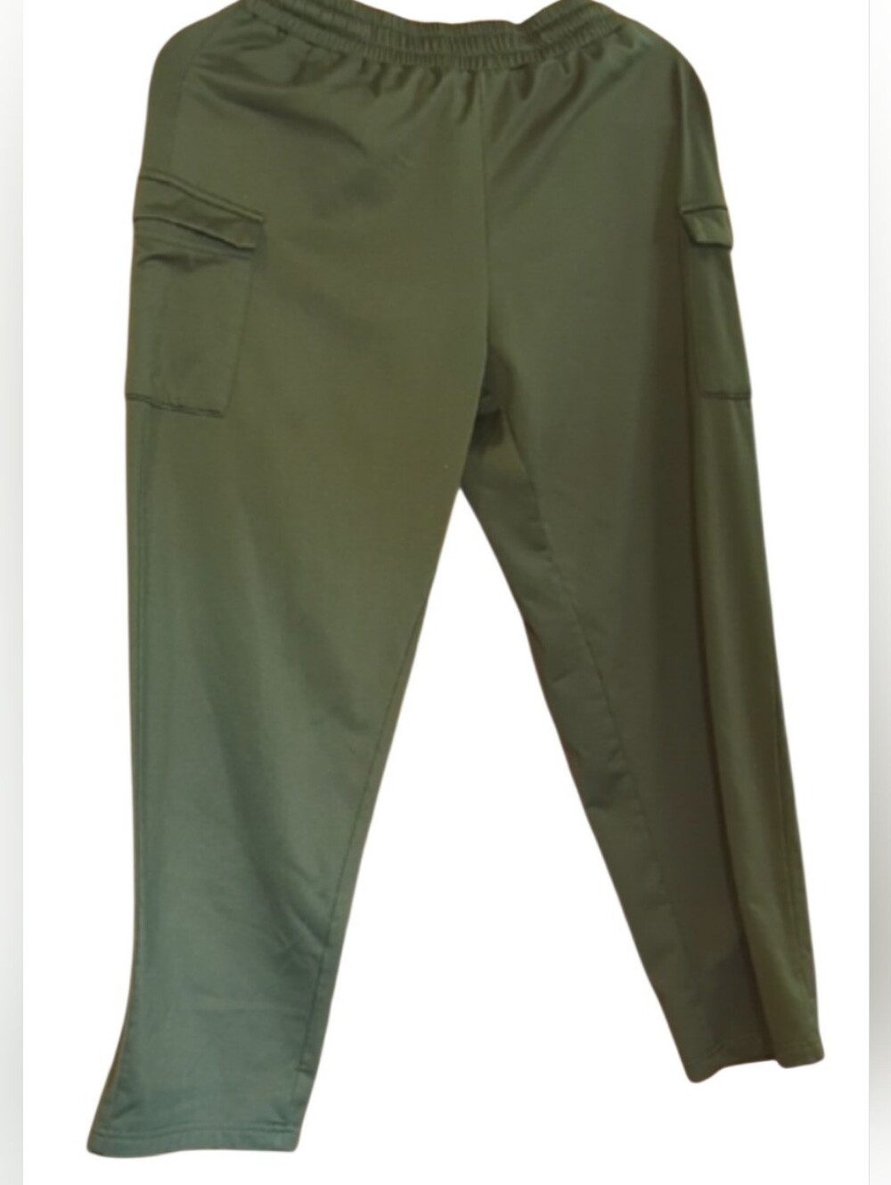 Cargo Pants. Joggers. Casual Green Cargo Pants w Elastic Waist. Petite Small.